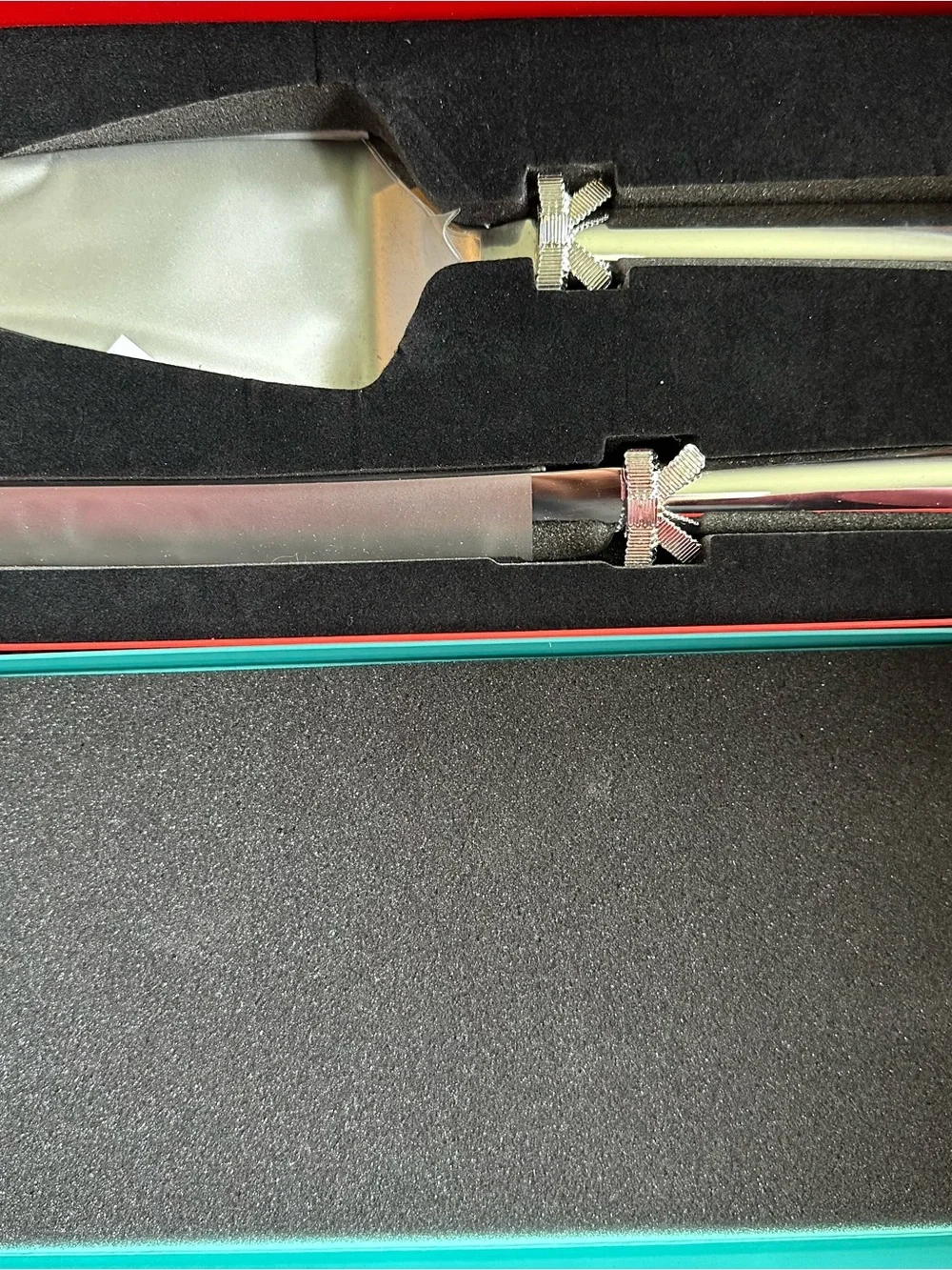 kate spade NWT and box Lenox Silver Cake Knife and Server Set never used